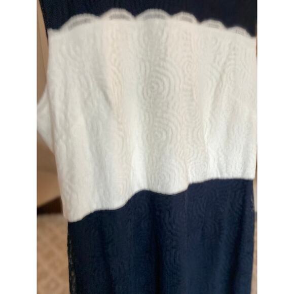 Karl Lagerfeld Colorblock Midi Dress Lace Wedding Prep Summer Resort Vaca Event - Picture 6 of 11